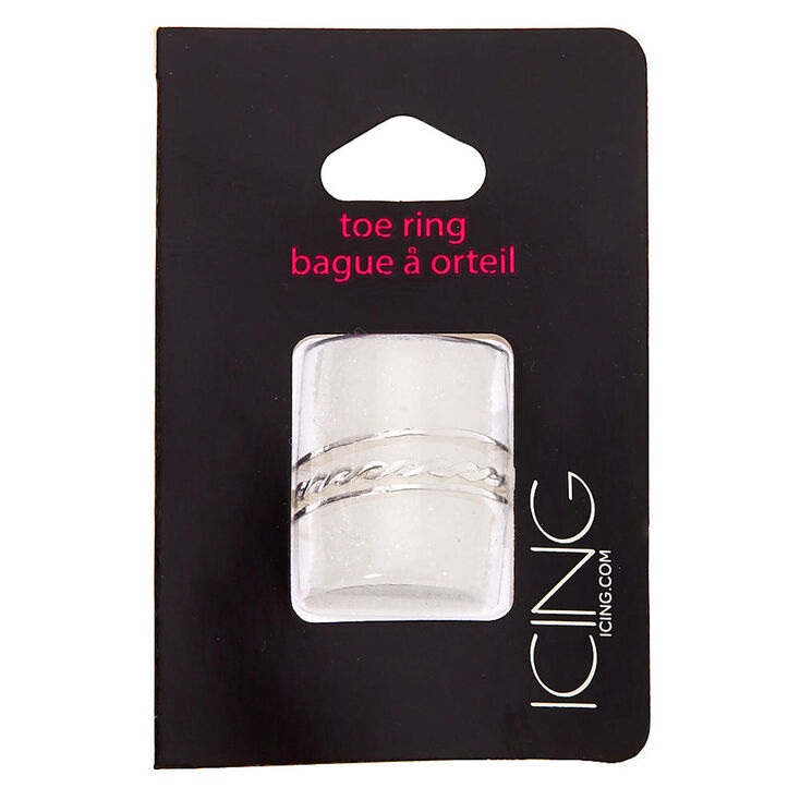 Silver Twisted Triple Row Toe Ring,