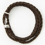 Leather Wrap Bracelet - Brown,