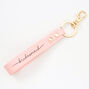 Bridesmaid Pink Wrist Strap Keychain,
