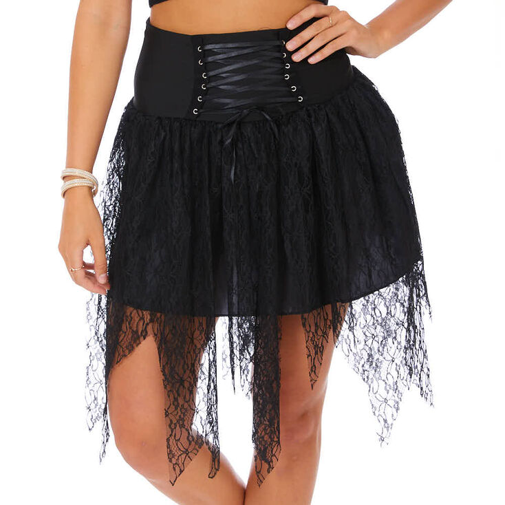 Witch Lace Up Tutu - Black,