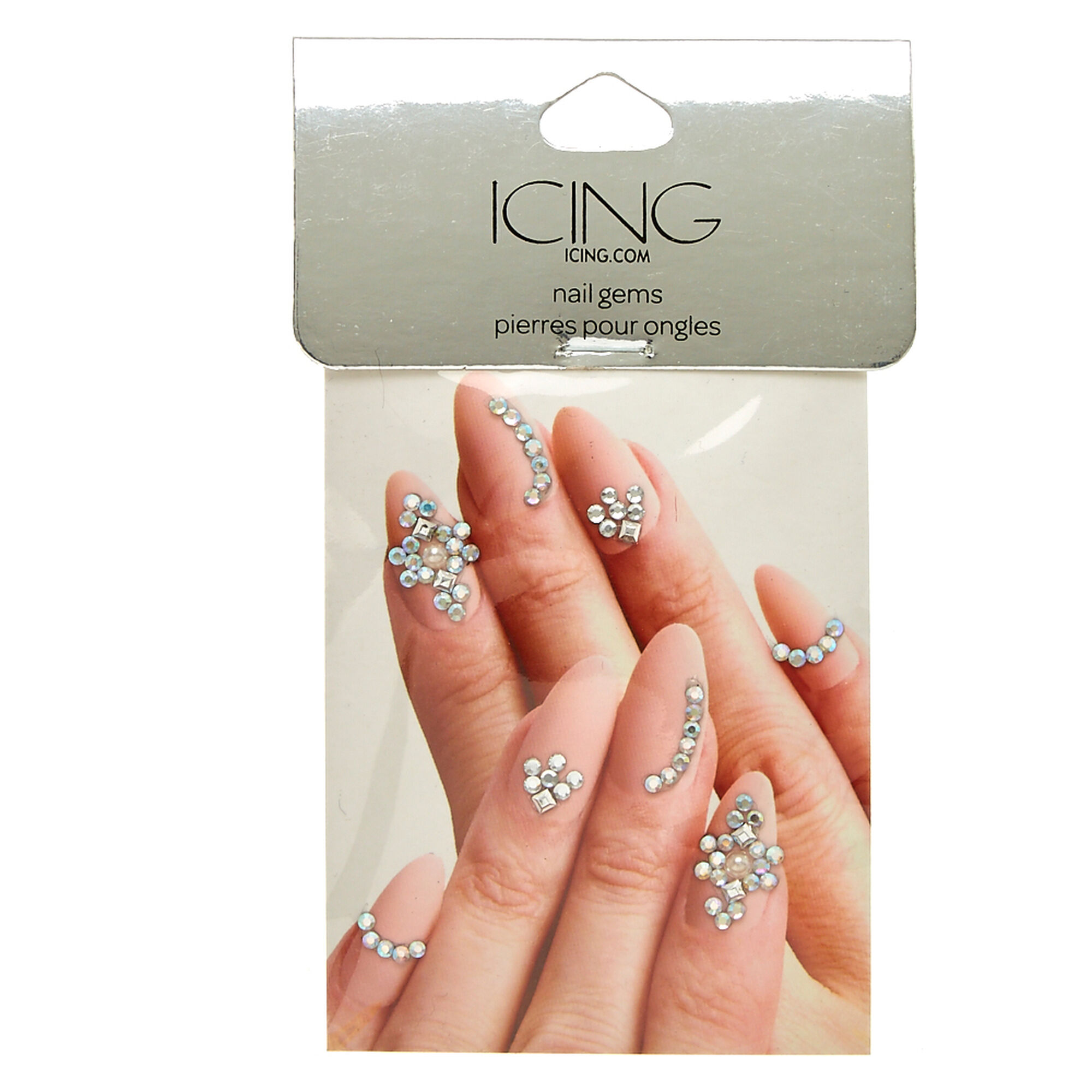 Silver Nail Bling Gems Icing Us Silver Nail Bling Gems
