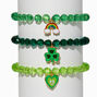 St. Patrick&#39;s Day Beaded Stretch Charm Bracelets - 3 Pack,
