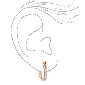 Mixed Metal 15MM Hoop Earrings,