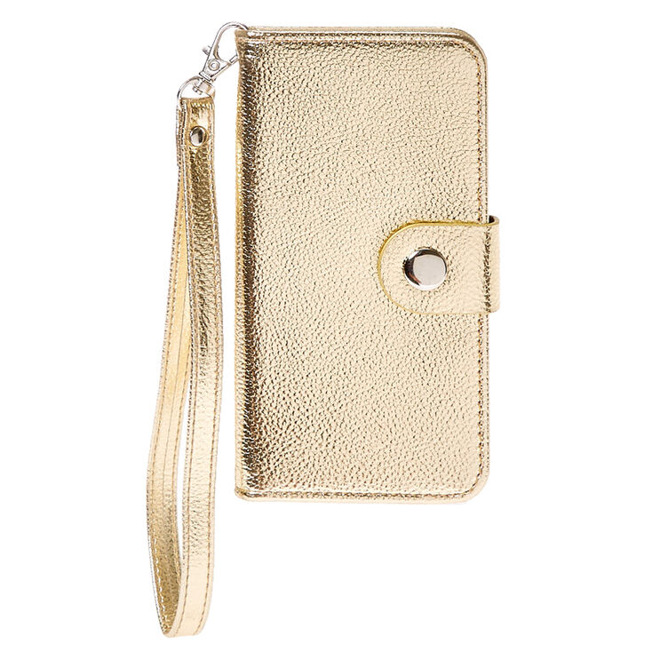 Metallic Gold Wristlet Phone Case,