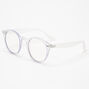 Frosted Round Clear Lens Frames - Purple,