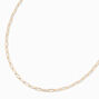 Gold Paper Clip Chain Necklace,