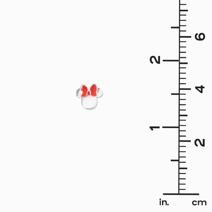 &copy;Disney Minnie Mouse Bow Sterling Silver Stud Earrings,
