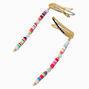 Bright Beaded Hair Snap Clips - 2 Pack,
