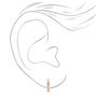 18k Gold Plated Single 10MM Studded Crystal Hoop Earring,
