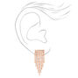 Rose Gold Rhinestone Multi Strand Necklace &amp; Drop Earrings Set - 2 Pack,
