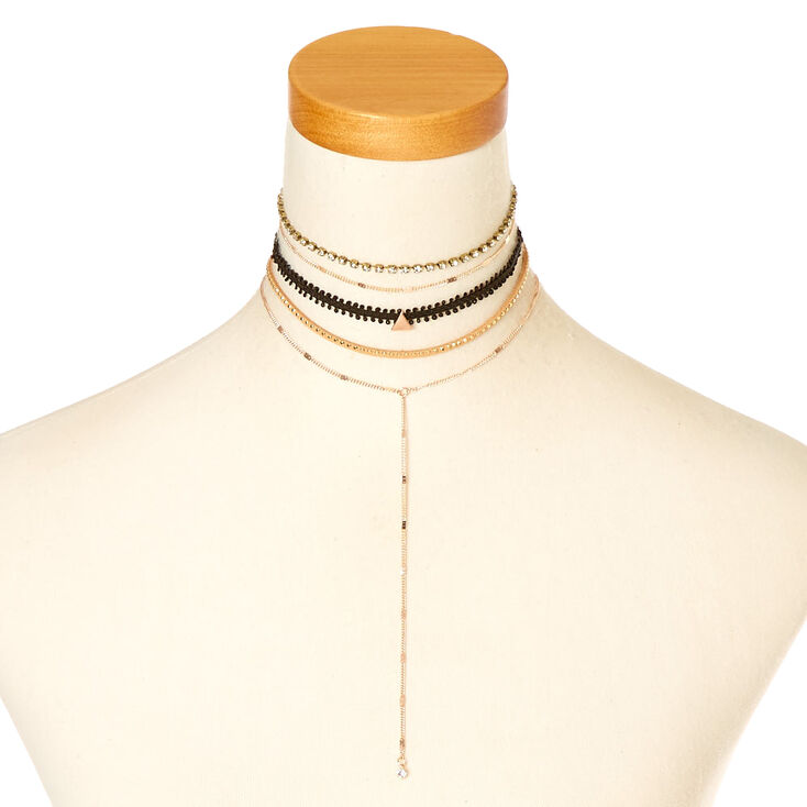 5 Pack Assorted Choker Necklaces,