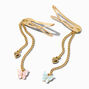 Pastel Butterfly Dangle Snap Hair Clips - 2 Pack,