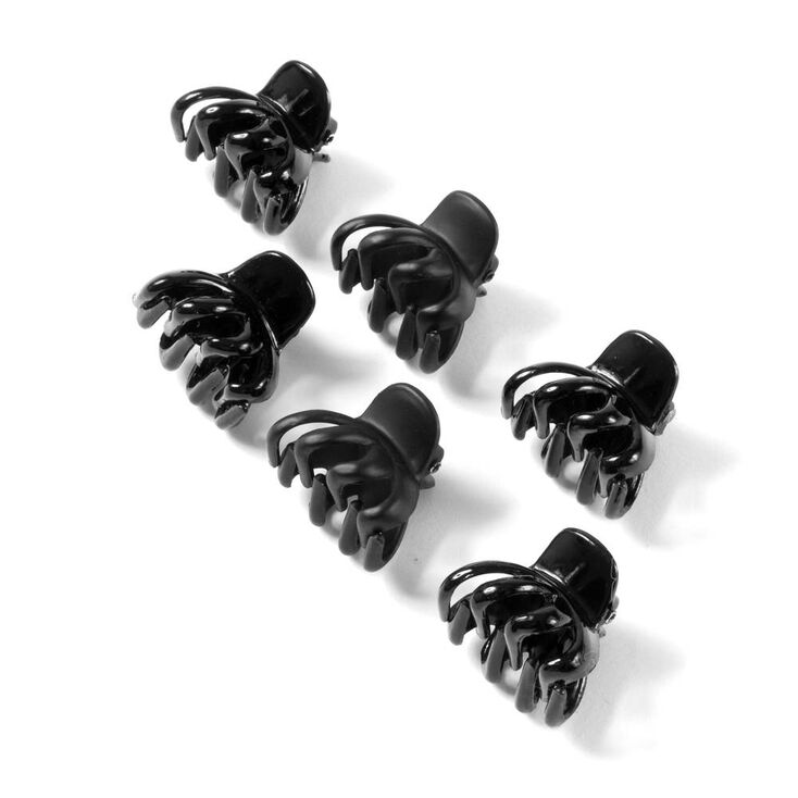 Mini Shiny & Matte Oval Claw Clips - 6 Pack,
