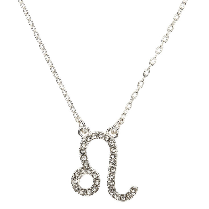 Silver Zodiac Pendant Necklace - Leo,