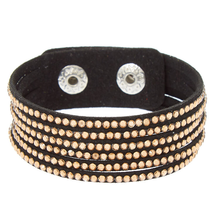 Studded Layered Wrap Bracelet - Copper,