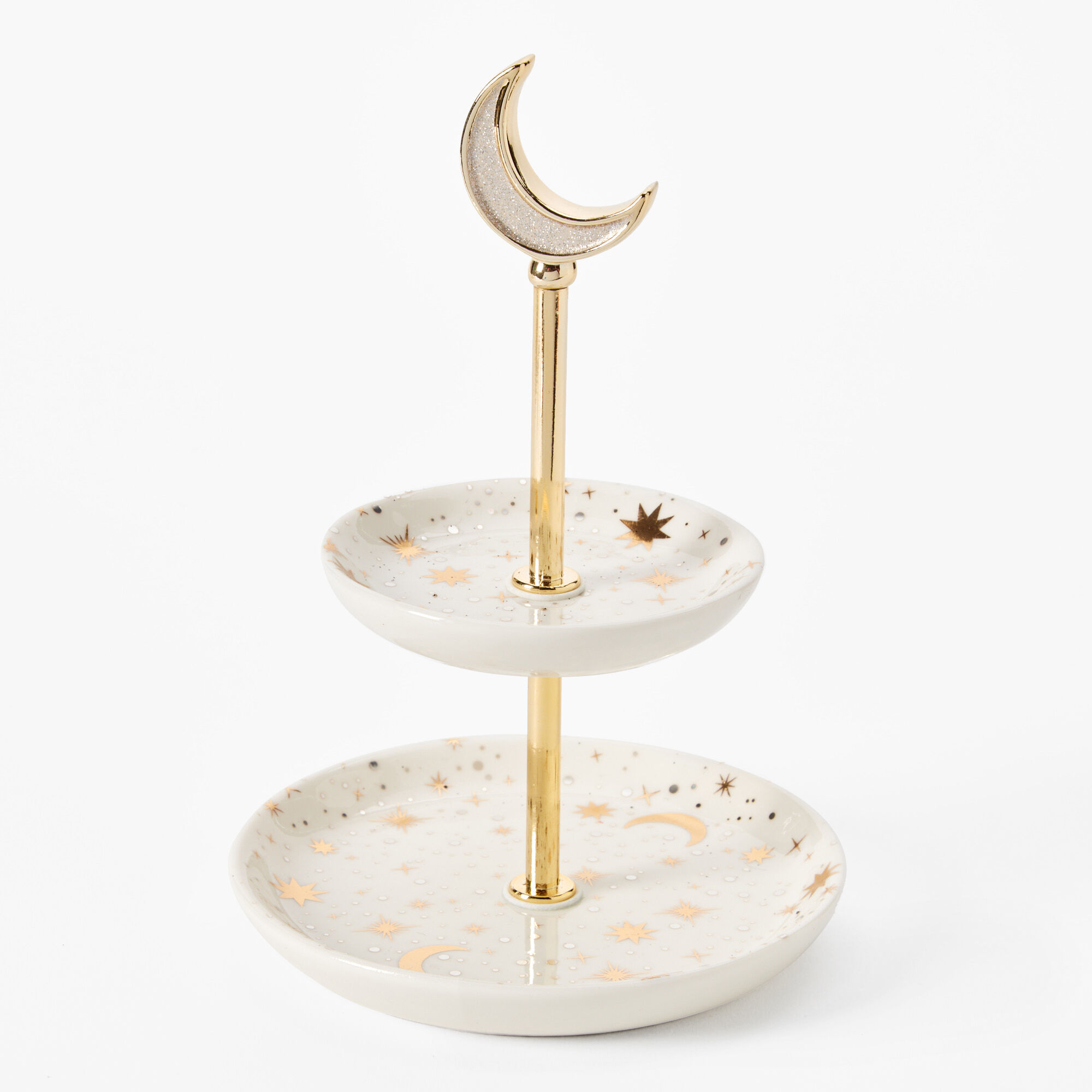 Celestial Stars Jewelry Holder Tray White Icing US