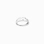 Silver-tone Trio Heart Cutout Midi Ring,