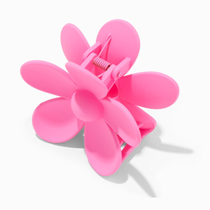 Matte Fuchsia Flower Hair Claw,