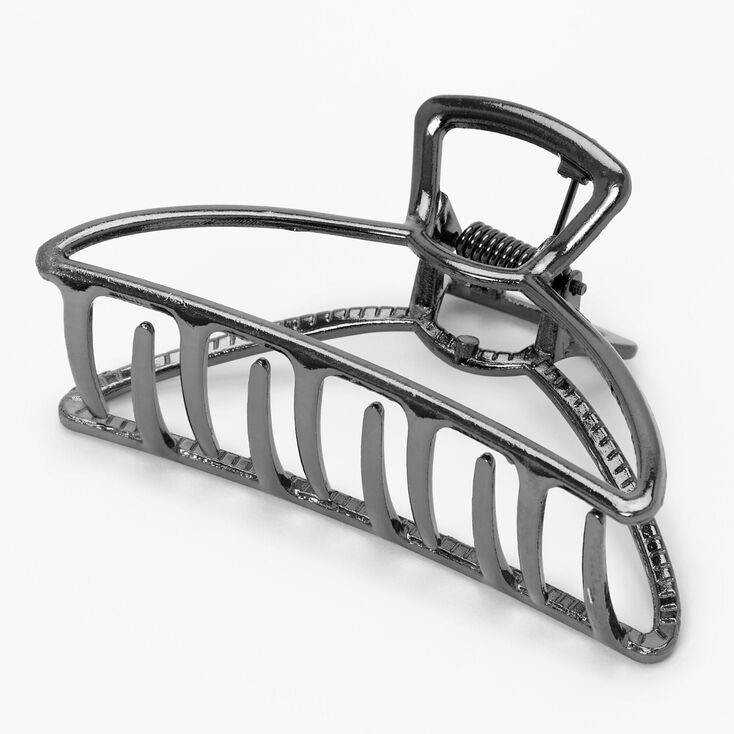 Large Grey Metal Arch Hair Claw,