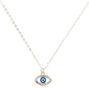 Silver Evil Eye Pendant Necklace,