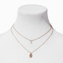 Bridesmaid Multi Strand Initial Pendant Necklace - S,