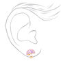 Purple Mushroom Stud Earrings,