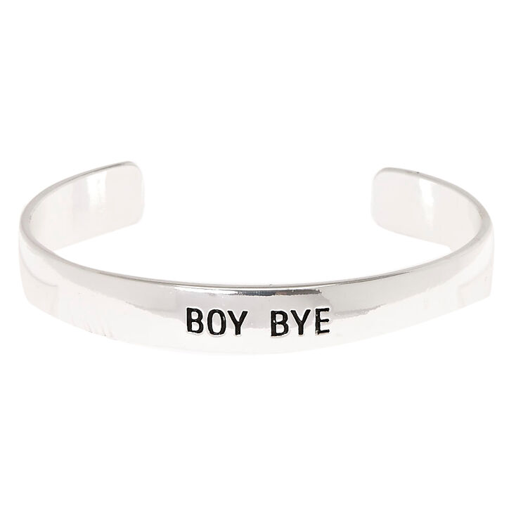Silver-Tone BOY BYE Cuff Bracelet,