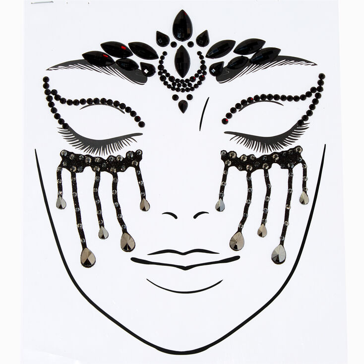 Gemstone Dripping Blood Face Stickers,
