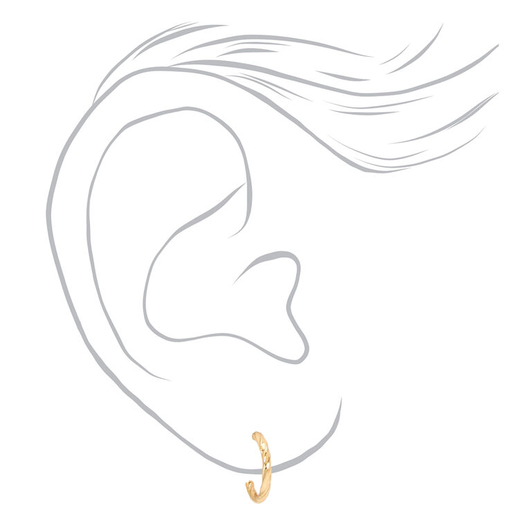 Gold Hoops, Daisies, &amp; Stud Earrings - 9 Pack,