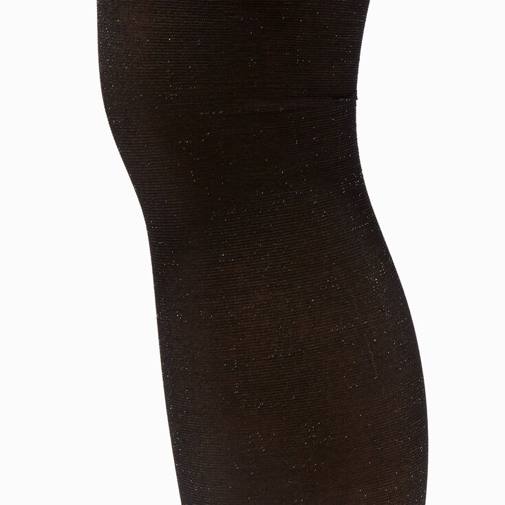 Black Shimmer Tights - S/M,