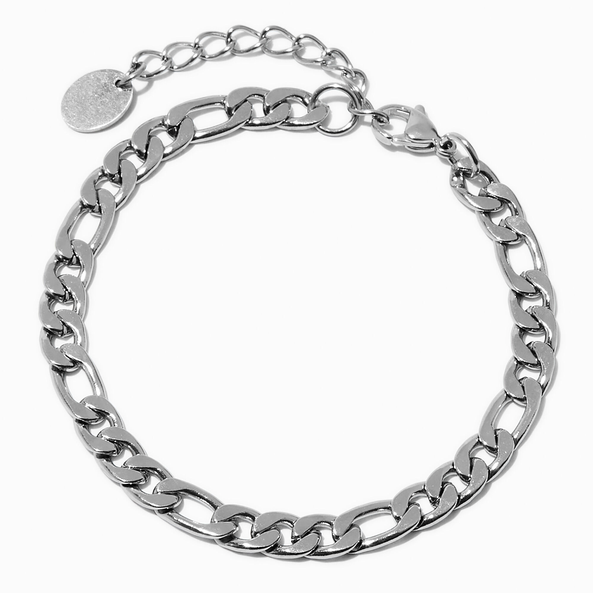 Stainless steel figaro bracelet sale