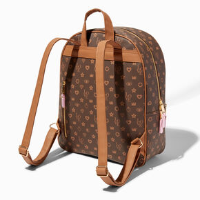 Brown Status Icons Backpack,