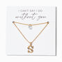 Bridesmaid Multi Strand Initial Pendant Necklace - S,