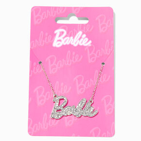 Barbie&trade; Silver Logo Necklace,
