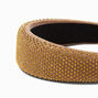 Embellished Puffy Headband - Brown,