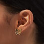 Gold-tone Filigree Butterfly Stud Earrings,