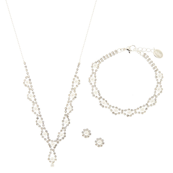 3 Piece Pearl & Crystal Set,