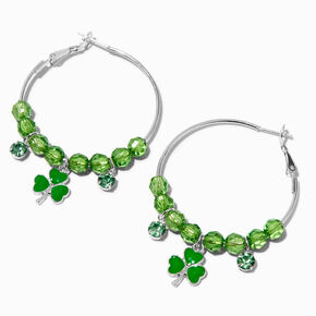 St. Patrick&#39;s Day Lucky Charms 50MM Hoop Earrings,
