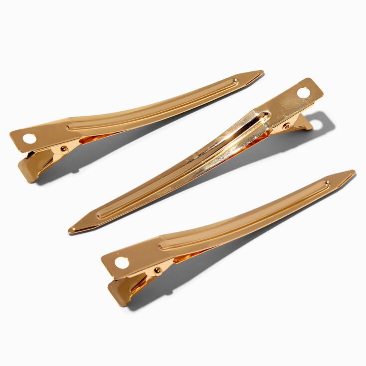 Gold Beak Hair Styling Clips - 6 Pack,