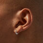 Icing Select Sterling Silver 8MM Hinge Hoop Earrings,