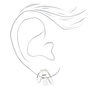 Silver 15MM Triple Hoop Earrings,