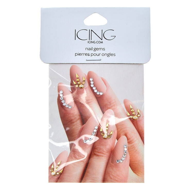 Gold Clear Nail Gems Icing Us Gold Clear Nail Gems