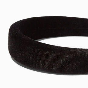 Black Velvet Puffy Headband,