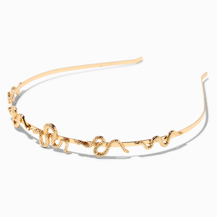 Gold Snakes Metal Headband,