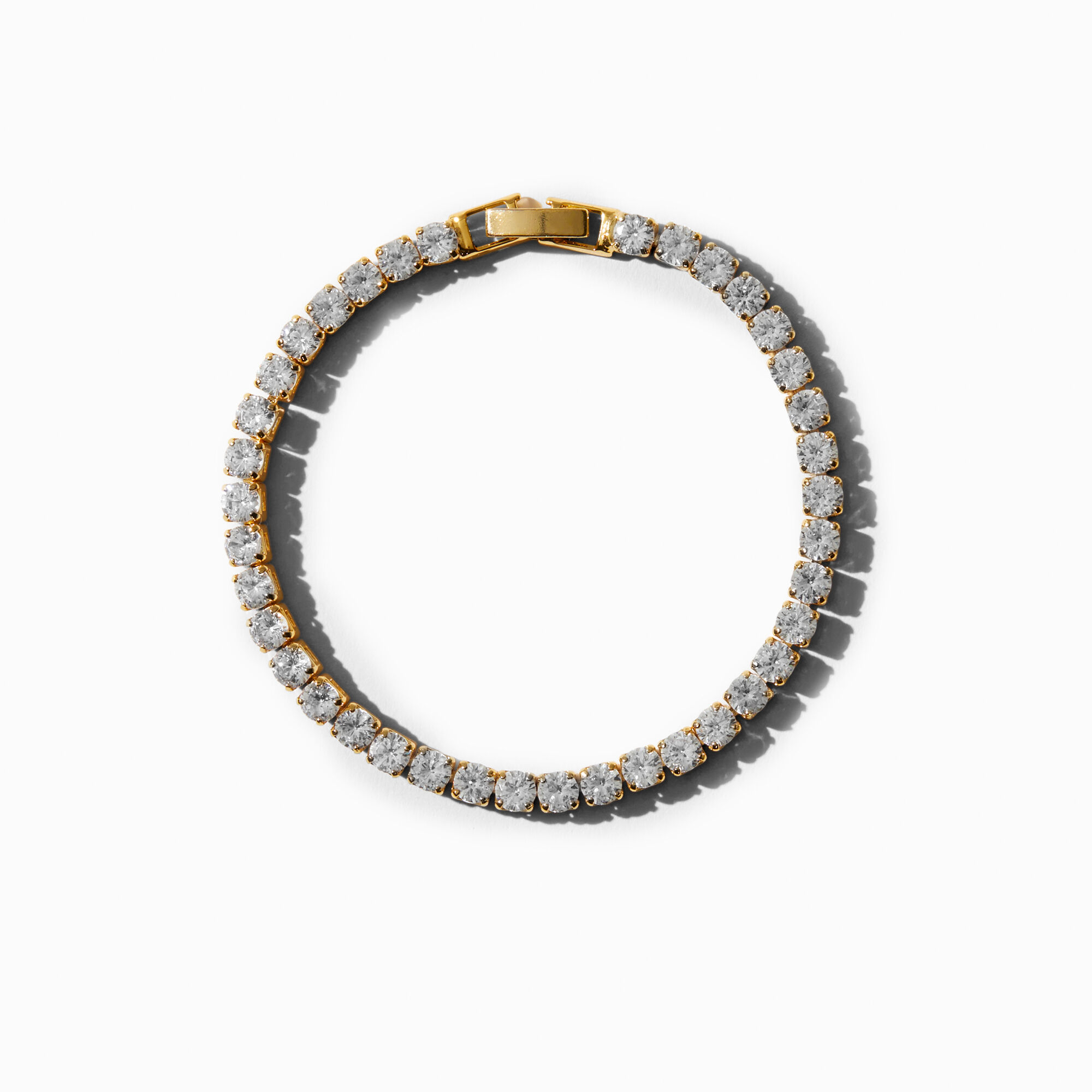 Cubic zirconia tennis store bracelet yellow gold