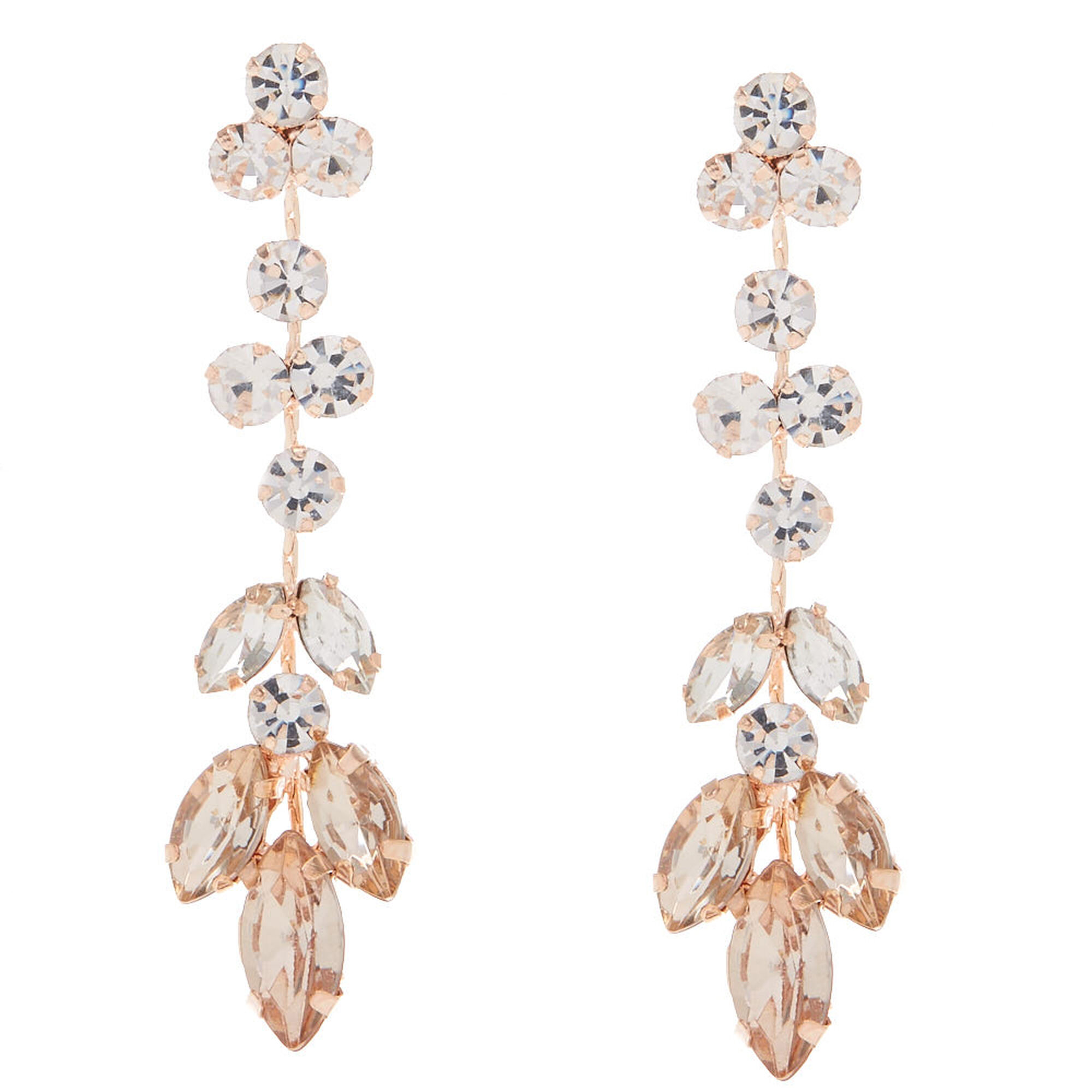 Rose Gold Leaf Drop Earrings Icing Us Rose Gold Leaf Drop Earrings