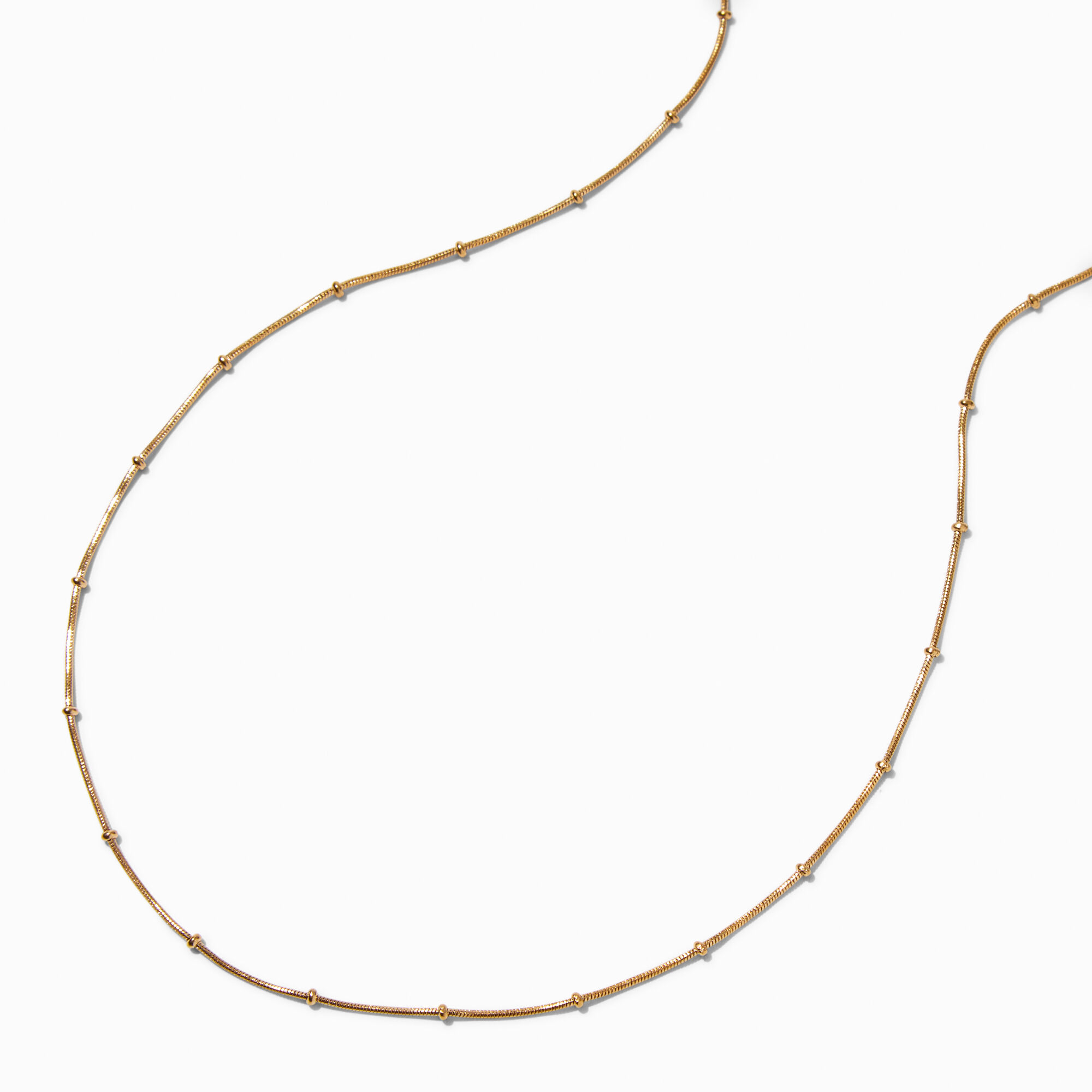 Gold tone Stainless Steel Satellite Chain Necklace Icing US