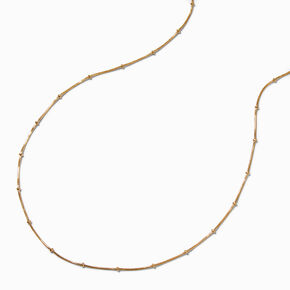 Gold-tone Stainless Steel Satellite Chain Necklace,