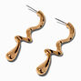 Gold-tone Melted 2&quot; Drop Earrings ,