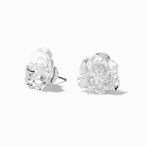 Silver Flower Stud Earrings,